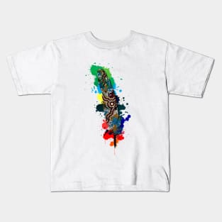 Aboriginal Art - Feather Wetlands 2 Kids T-Shirt